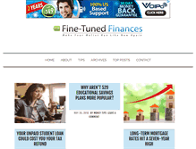 Tablet Screenshot of finetunedfinances.com